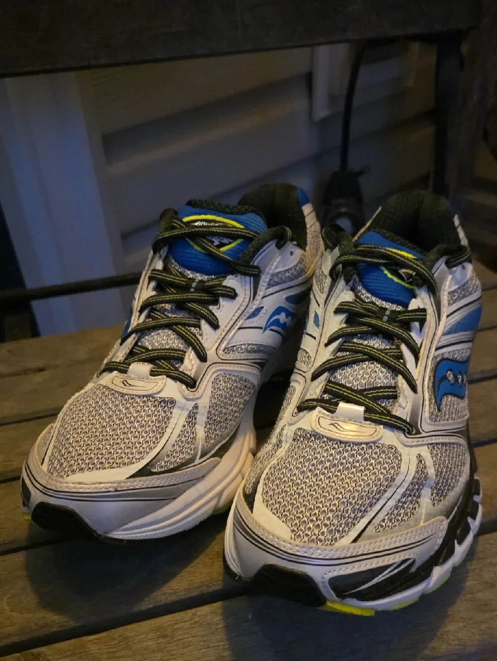 Saucony Power Grid Guide Men's White/Blue Running Sneakers - Size 11